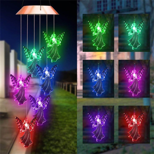 Carillones Giratorios Con Forma De Ángel De R Solar Guardian