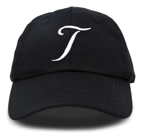 Dalix Initial Hat Letra T Negro Gorra De Béisbol Para Mujer 
