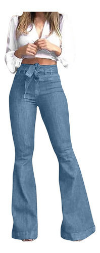 Pantalones W Para Mujer De Cintura Alta Con Cordones Elástic
