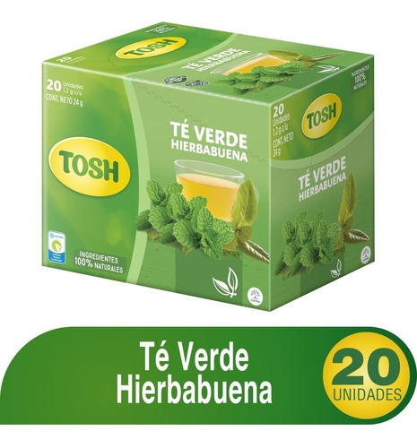Té Tosh Verde Hierbabuena X 20 Unidades - g a