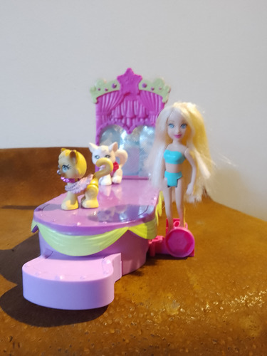 Polly Pocket Desfile De Mascotas Y Muñeca 