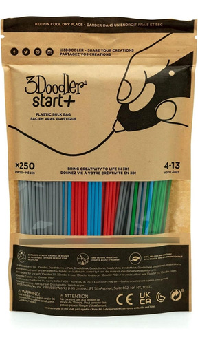 Start+ 3d Pen Plastic Refill Bag - Mix 2 (primary Pow)