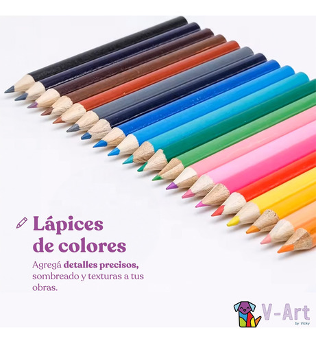 Set Arte Infantil Dibujo Maletin Madera Valija Pintura X 130