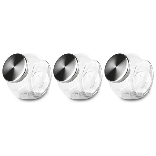 Set X3 Frasco Especiero Dos Posiciones De Vidrio