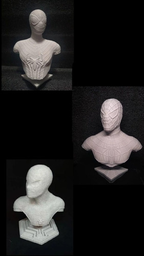 Conjunto De Bustos 3 Versões Do Homem Aranha - 10 Cm