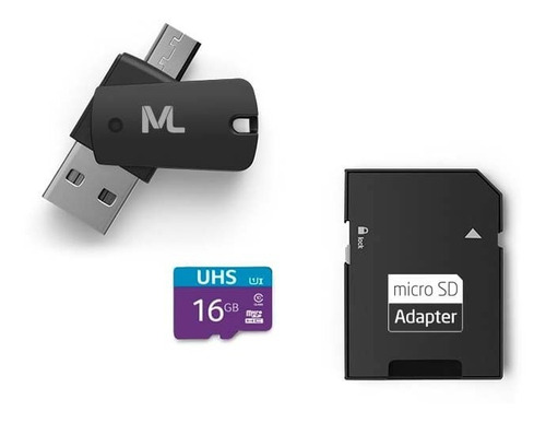 Imagem 2 de 2 de Cartão Memória 4x1 Pendrive Micro Usb Multilaser Mc150