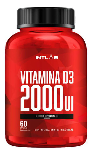 Vitamina D3 2000ui 60 Cápsulas Intlab