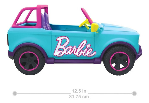 Camioneta De Juguete Hot Wheels Barbie Rc Suv Y Calcomanías