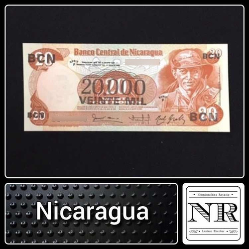 Imagen 1 de 3 de Nicaragua - 20 Cordobas A 20.000 - Año 1984 - P #147