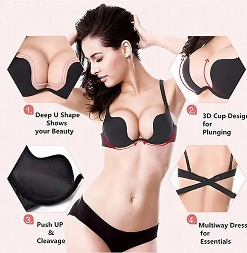 . Sujetador Push-up Con Escote En U Profundo Y Espalda