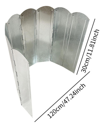 Parabrisas Plegable Para Estufa De Camping, Ideal 120cmx30cm