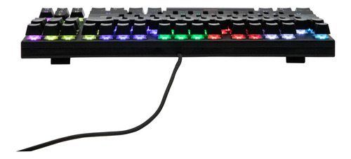 Teclado Mecanico Yeyian, Español, Swtich Blue, 87 Teclas Anti-Ghosting, Con 13 Efectos Iluminación RGB, Ergonómico, Resistente Al polvo y Derrames, N-Key Rollover, Para PC, Mac,Ps5 Outemu Blue YAT1804