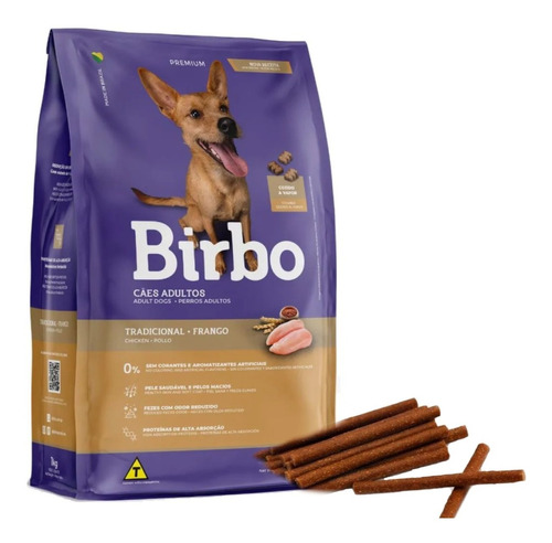 Birbo Adulto Tradicional 25 Kg Con Pouch Premium 100 Grs