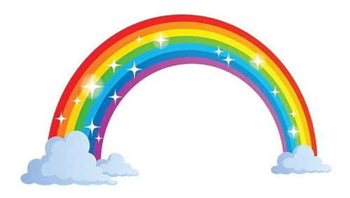 Arcoiris 70 Cm.  Decoración Cuarto Infantil Pegotines Niño