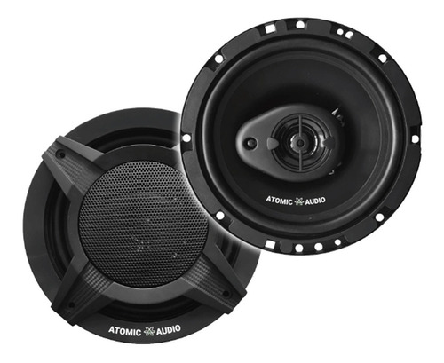 Bocinas Coaxiales Atomic Audio Iron65 800w 6.5 4 Ohms 3 Vías Color Negro