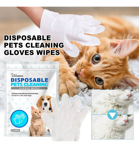 Luvas Descartáveis Para Limpeza De Animais De Estimação M