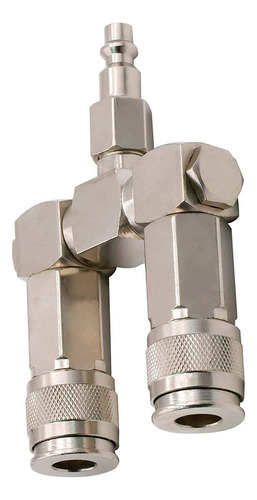 Conector De Aire Doble Giratorio De 1/4 A 360°, Americano Ni