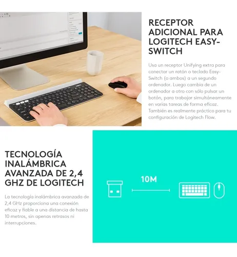 Conectar teclado logitech sin receptor sale