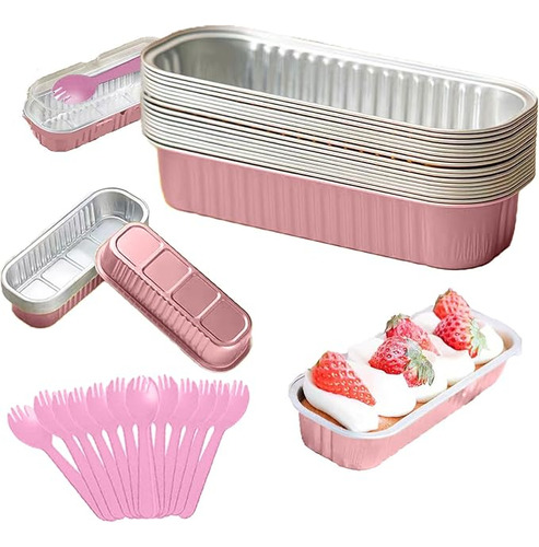 12pack Mini Loaf Pans With Lids And Spoons 6 8oz Disposable