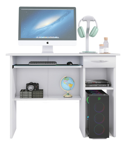 Mesa Para Pc Com Gaveta E Suporte Para Teclado 90cm