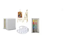 Comprar Pack\u002Fset De 3 Bastidores, Atril 90cm Y 12 Pinturas+pinceles