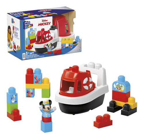 Mega Bloks Disney Bote De Mickey 18 Piezas