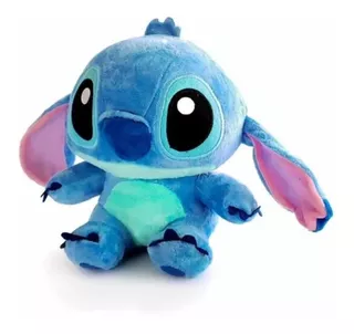 Muñeco Stitch Peluche Liloystitch De Cabezon Celeste Y Rosa