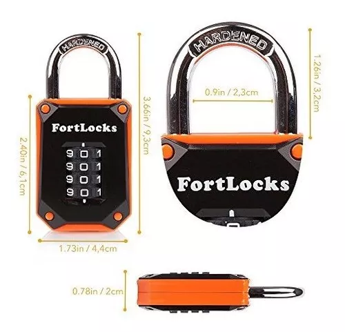 Paquete De 2 Candados Para Taquilla De Gimnasio Fortlocks, 4