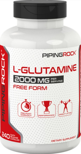 L-glutamine Glutamina 240 Cap. 60 Serv. 2000 M G * Leer Desc