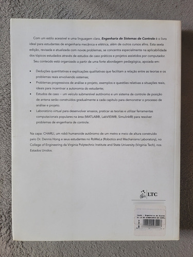 Livro Engenharia De Sistemas De Controle - Norman S. Nise - 6a Edição