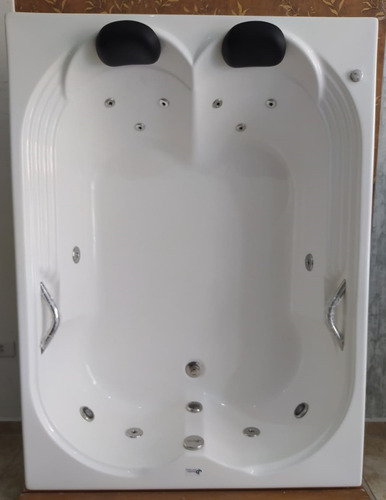 Banheira Dupla Itálica 160x120x43 Completa Com Sistema Alexa