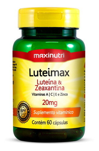 Luteimax Luteína E Zeaxantina - 60 Cápsulas - Maxinutri