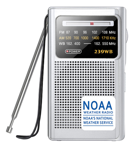 Greadio Noaa Radio Meteorologica, Transistor De Bateria Am/f