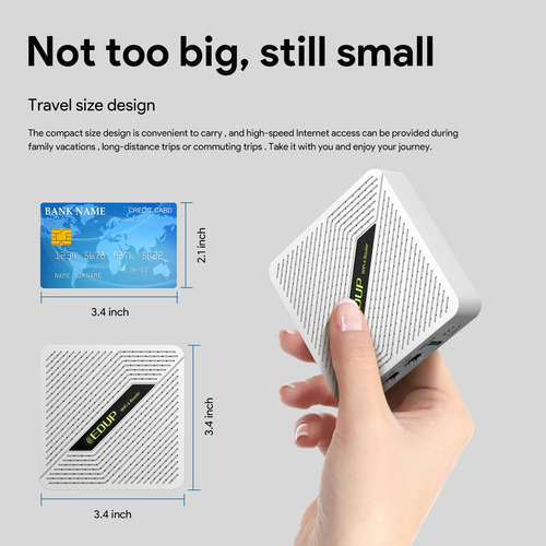 Router Edup Mini Wifi 6 Doble Banda 1800 Mbps Mu-mimo Soport