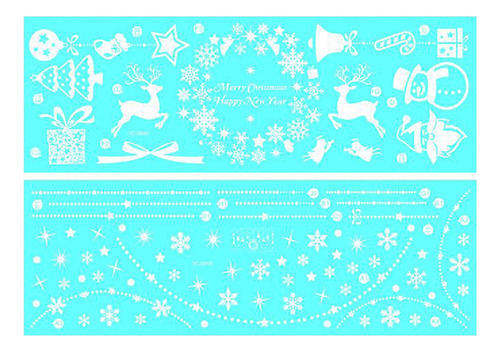 Pegatinas De Ventana De Navidad Y Copo De Nieve Con