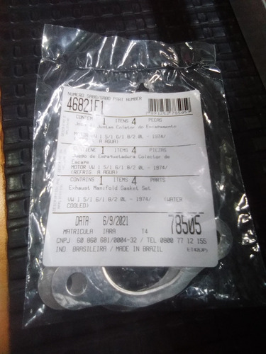 Imagen 3 de 3 de Kit Empacaduras Múltiple De Escape. Motor Vw 1.5/1.6/1.8