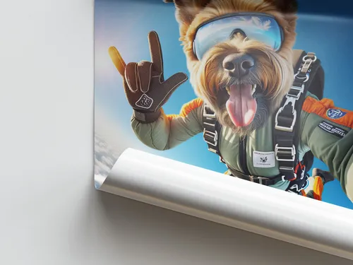 Poster Afiche Adhesivo Decorativo Perro Pastor De Brie 1mt