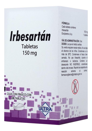 Irbesartan Ultra 150 Mg Caja C/28 5 Pack