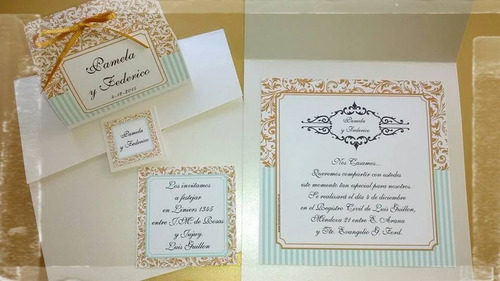 20 Tarjetas Participaciones Invitaciones Casamiento 15 Años