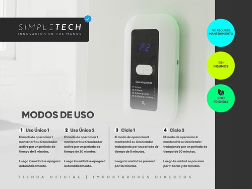 Imagen 3 de 7 de Pack Promo Purifica Ambiente X2 Ionizador Ozonizador 120mg/h