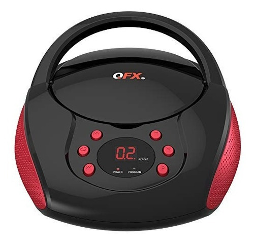 Qfx J 24 Rd Portable Am Fm Radio With Cd Player Red Elect