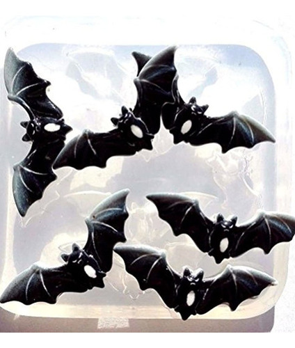 Clear-silicone Bat Molde. 6pc. Tamaño 35 x 11 mm. Gratuita E