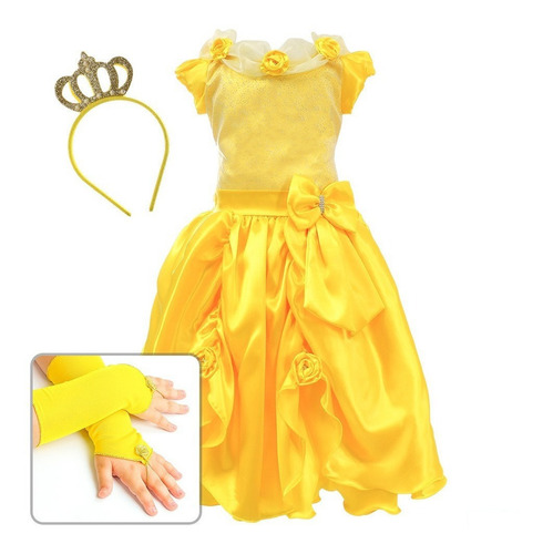 Vestido Infantil Princesa Rapunzel Sofia Formatura Luxo