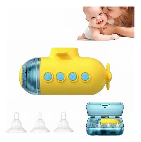 Aspirador Nasal Eléctrico Para Bebés Submarino Bebe Amarillo