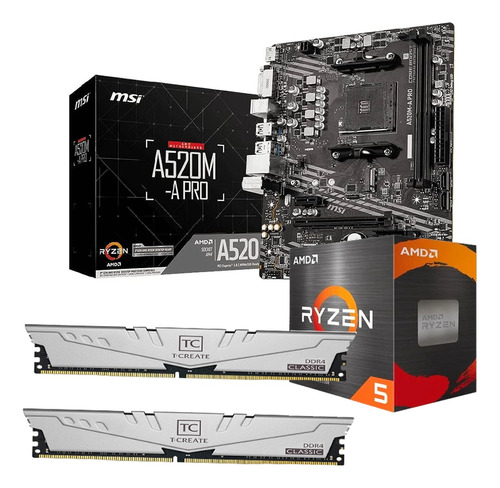 Combo Ryzen 5600g + Board  A520  +  16gb Ram Pc Colombia