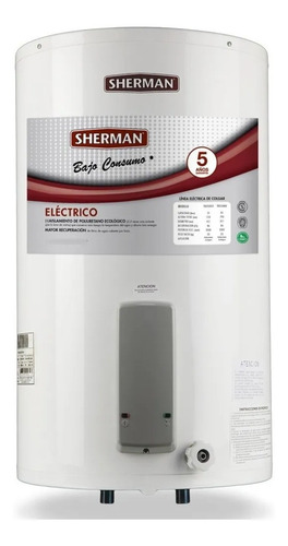 Termotanque Sherman Eléctrico 85 Lts De Pie C/ Superior