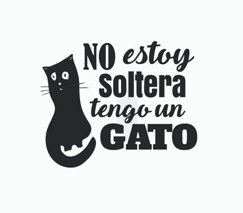 Vinilo Decorativo De Pared. Frases Gato. Mascota. Felino. 