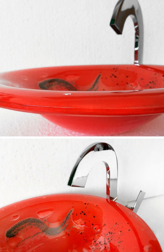 Bacha Artesanal En Vidrio Diseños Por Pedido Para Baño