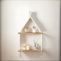 Comprar Estante Colgante De Macramé 2 Niveles Bohemia Hecha A Mano