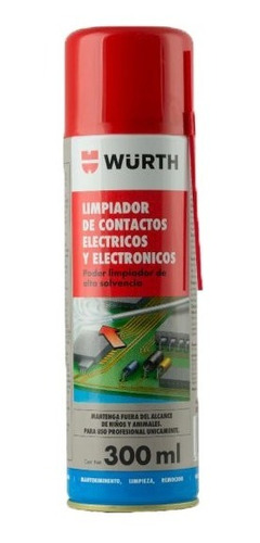 Limpiador De Contactos Eléctricos Y Electrónicos Wurth 300ml